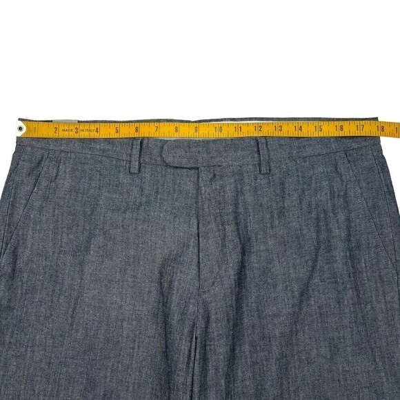 NWT J. Crew Men's Bowery Slim Fit Chambray Pants Chino Blue 34x32 - Picture 12 of 14